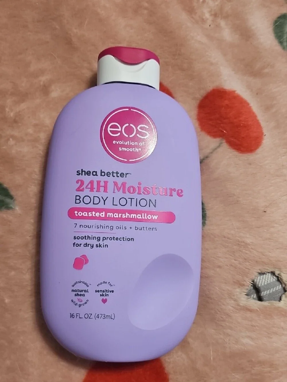 eos Purple Shea Better 24H Moisture Body Lotion - Toasted Marshmallow Scent